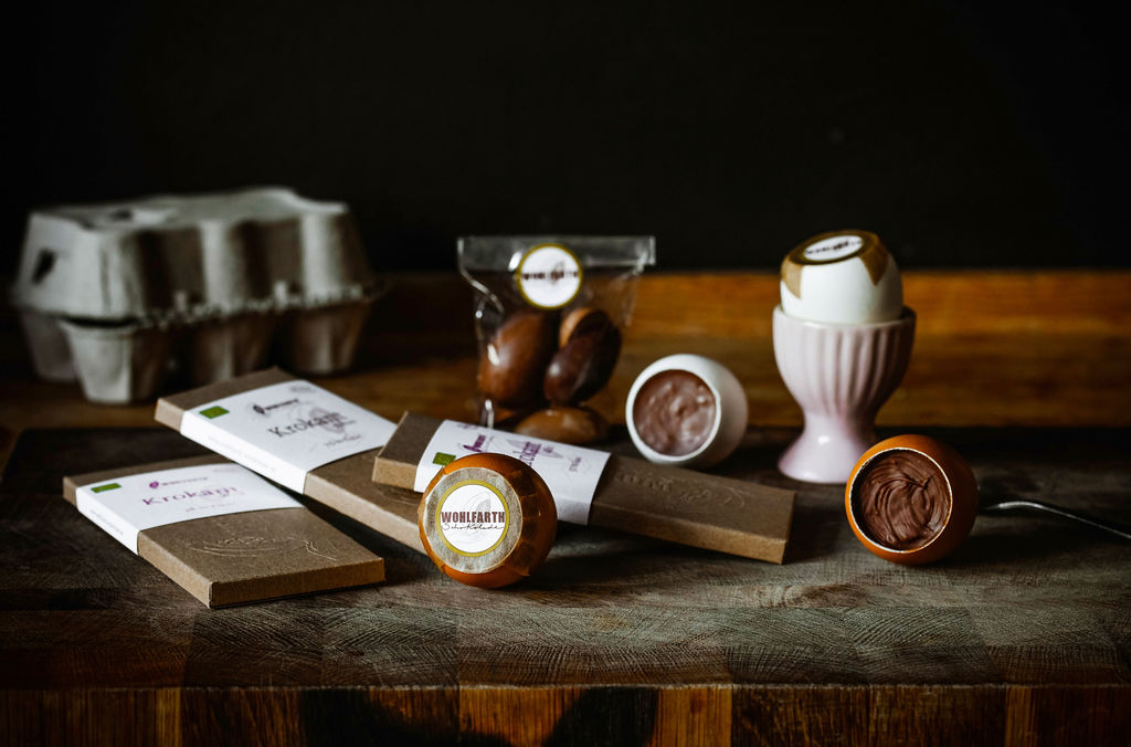 Ostern Schokolade und Ei mit Schokolade